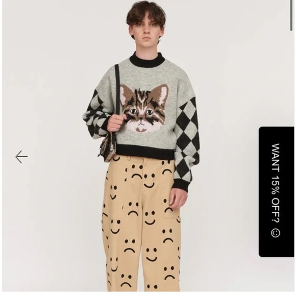 LAZY OAF 🐈　S Cat sweater - Picture 2 of 9